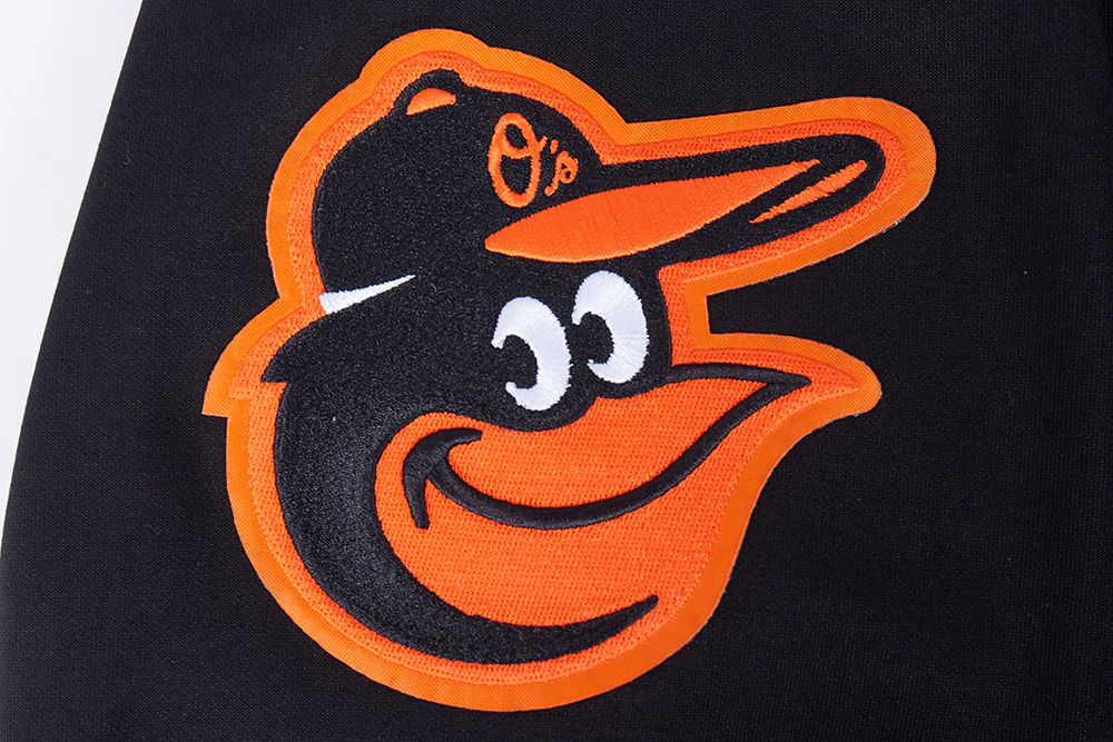 MLB BALTIMORE ORIOLES CLASSIC CHENILLE MEN'S PULLOVER HOODIE (BLACK) - Image 5