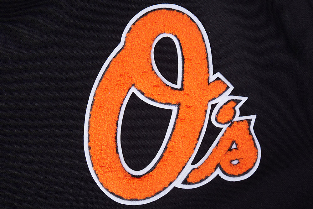 MLB BALTIMORE ORIOLES CLASSIC CHENILLE MEN'S PULLOVER HOODIE (BLACK) - Image 6