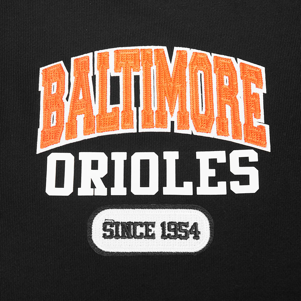 MLB BALTIMORE ORIOLES CITY ARCH MEN'S FLC 1/4 ZIP (BLACK) - Image 6