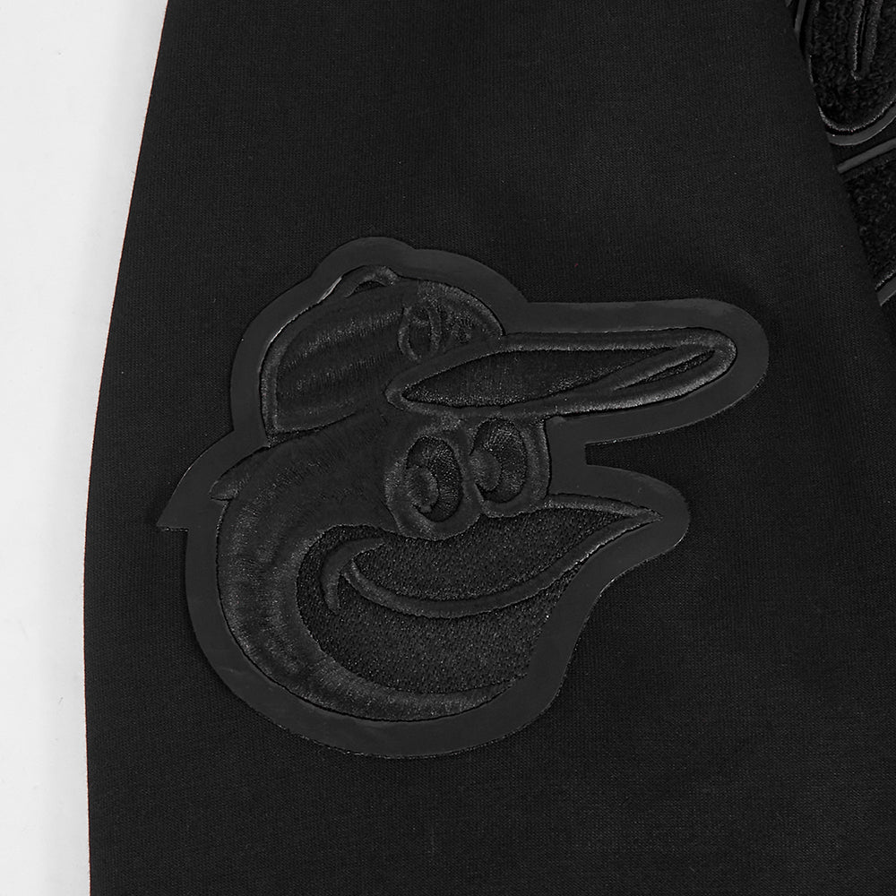 MLB BALTIMORE ORIOLES TRIPLE BLACK MEN'S PULLOVER HOODIE (TRIPLE BLACK) - Image 7
