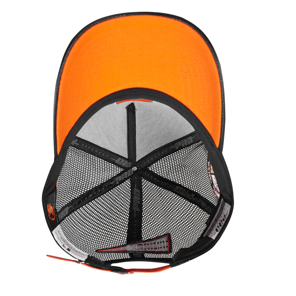 MLB BALTIMORE ORIOLES TEAM PENNANTS MEN'S PINCH FRONT TRUCKER LEATHE (BLACK) - Image 6