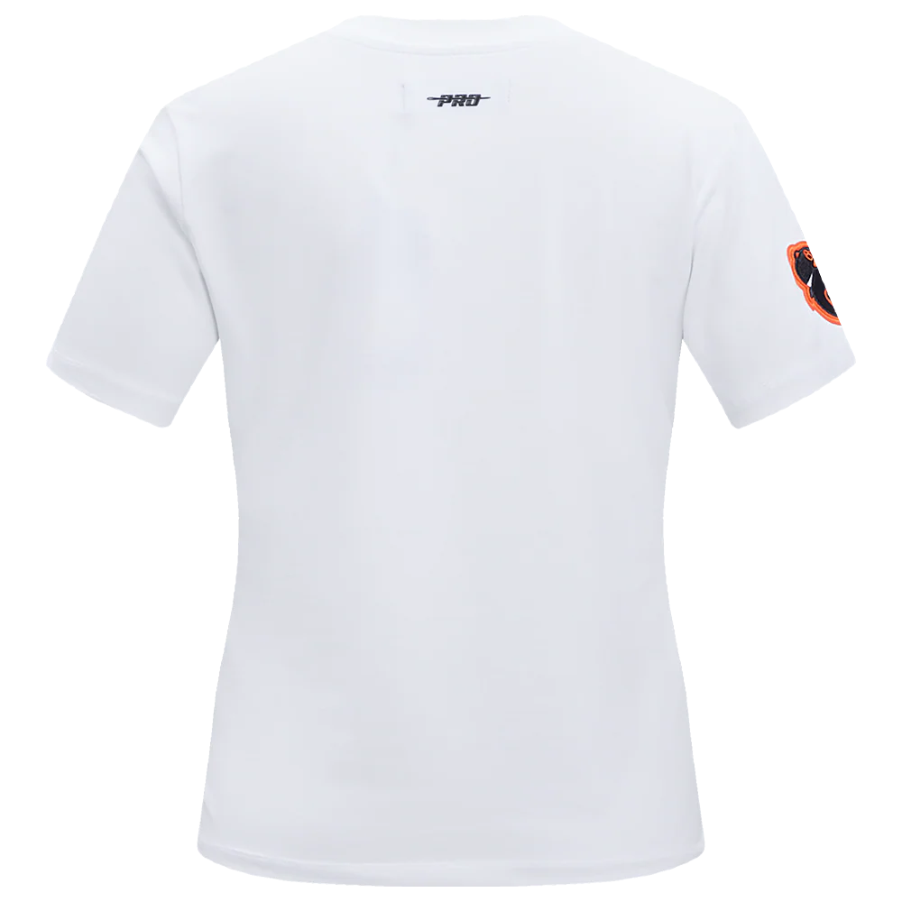 MLB BALTIMORE ORIOLES CLASSIC SHORT SLEEVE WOMEN'S SLIM FIT TOP (WHITE) - Image 3