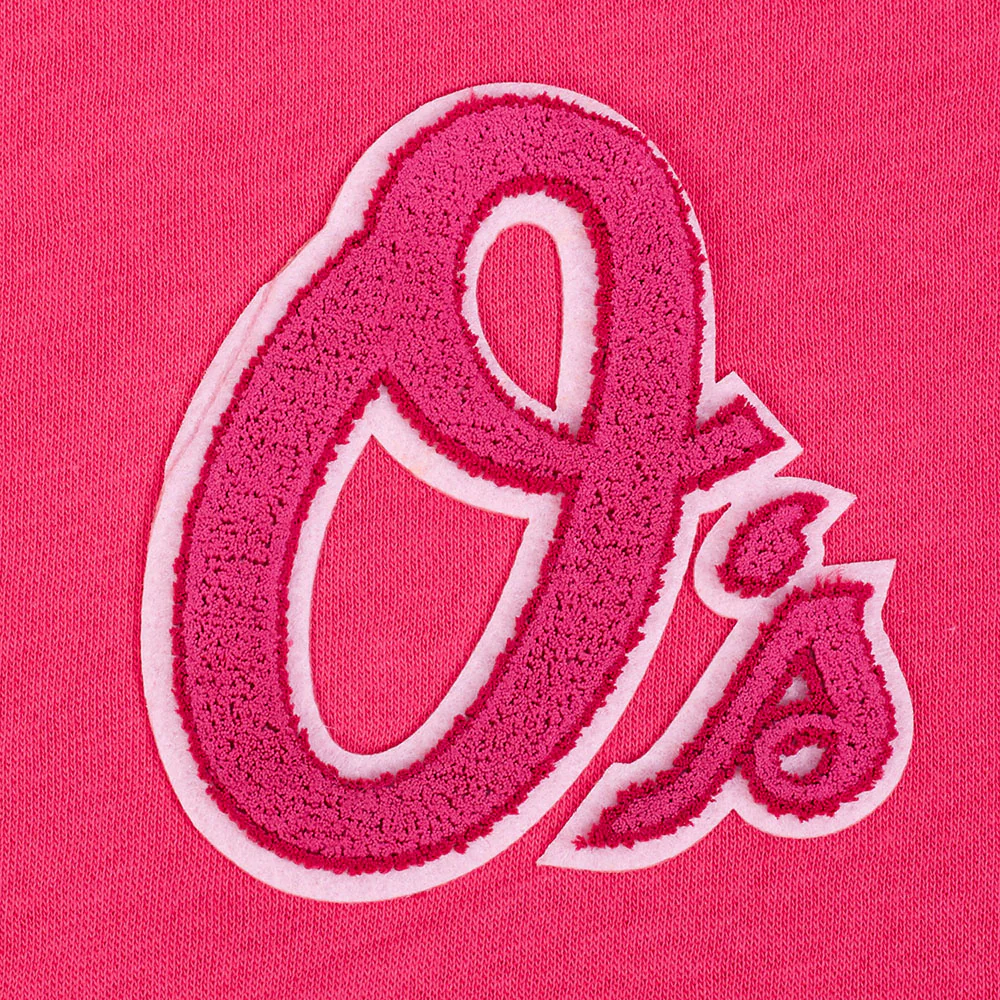 MLB BALTIMORE ORIOLES TRIPLE PINK BIG GIRLS FLEECE PO HOODIE (BEETROOT PURPLE) - Image 7