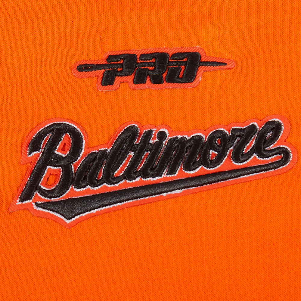 MLB BALTIMORE ORIOLES CLASSIC BIG GIRLS FLEECE CREWNECK (ORANGE) - Image 5