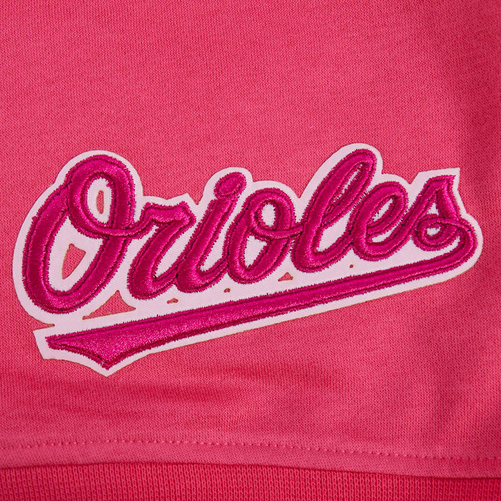 MLB BALTIMORE ORIOLES CLASSIC TRIPLE PINK BIG GIRL'S FLEECE PO HOODIE (BEETROOT PURPLE) - Image 7
