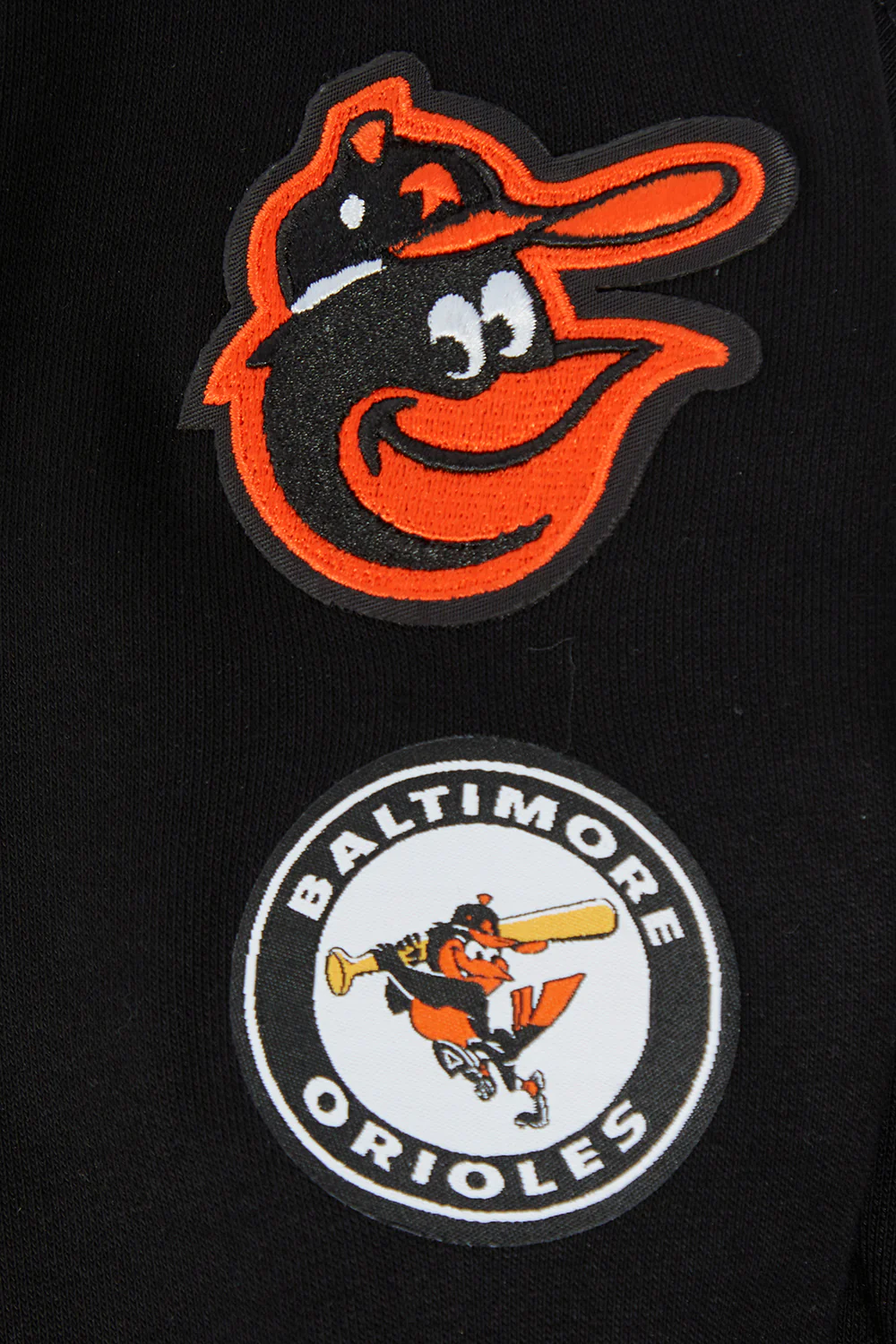 MLB BALTIMORE ORIOLES RETRO CLASSIC WOMEN'S RIB CROPPED PULLOVER HOODIE (BLACK/ORANGE) - Image 7