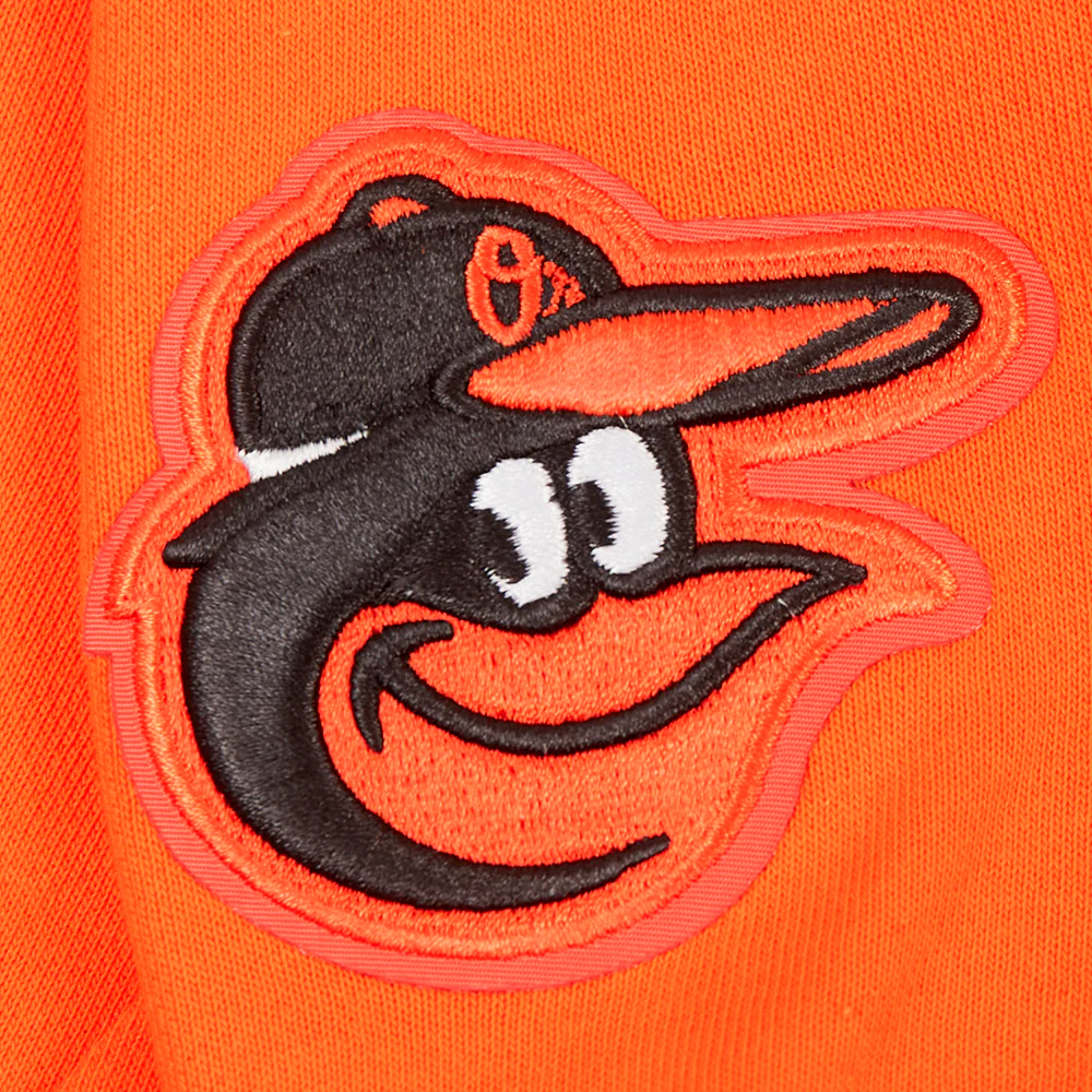 MLB BALTIMORE ORIOLES CLASSIC WOMEN'S FLEECE PULLOVER HOODIE (ORANGE) - Image 6