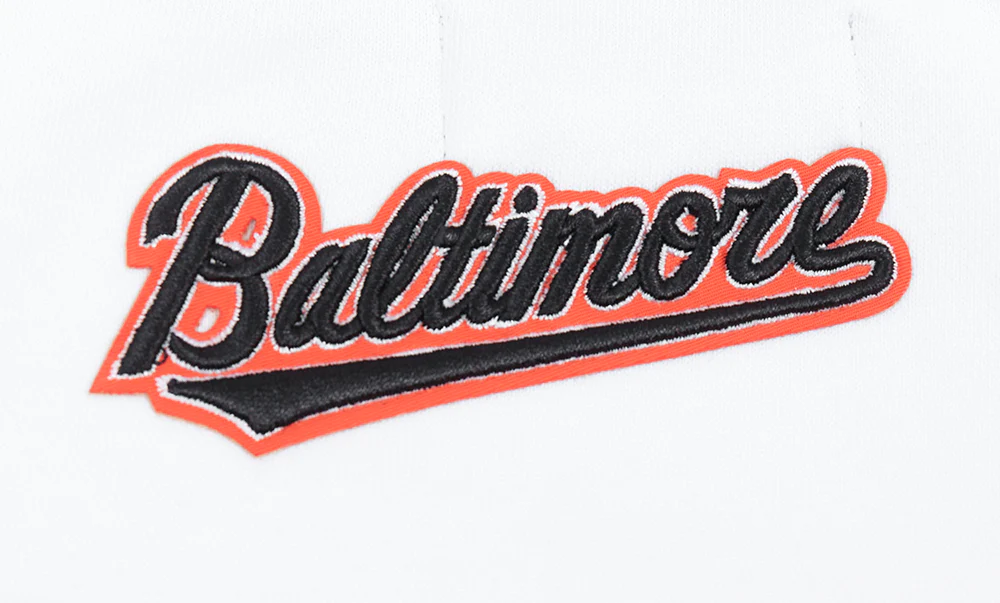 MLB BALTIMORE ORIOLES CLASSIC WOMEN'S FLEECE CREWNECK (WHITE) - Image 7