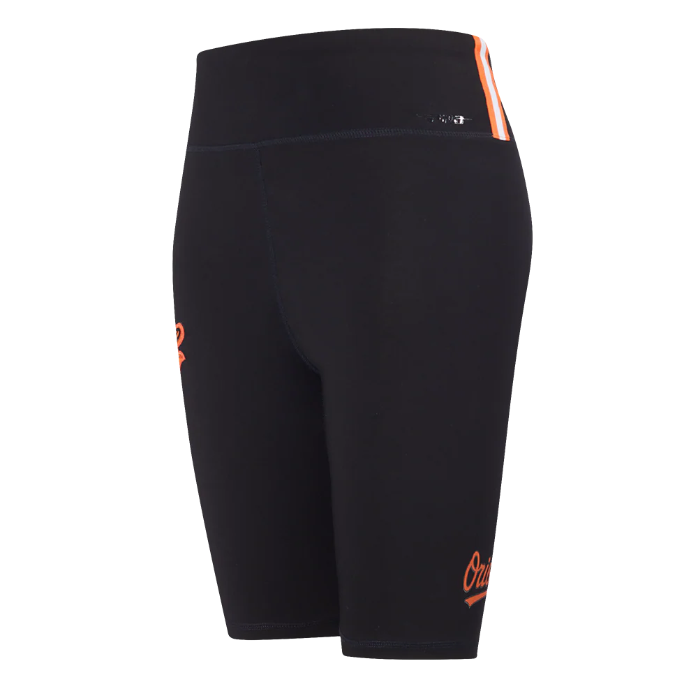 MLB BALTIMORE ORIOLES CLASSIC WOMEN'S COTTON BIKE SHORT (BLACK) - Image 2