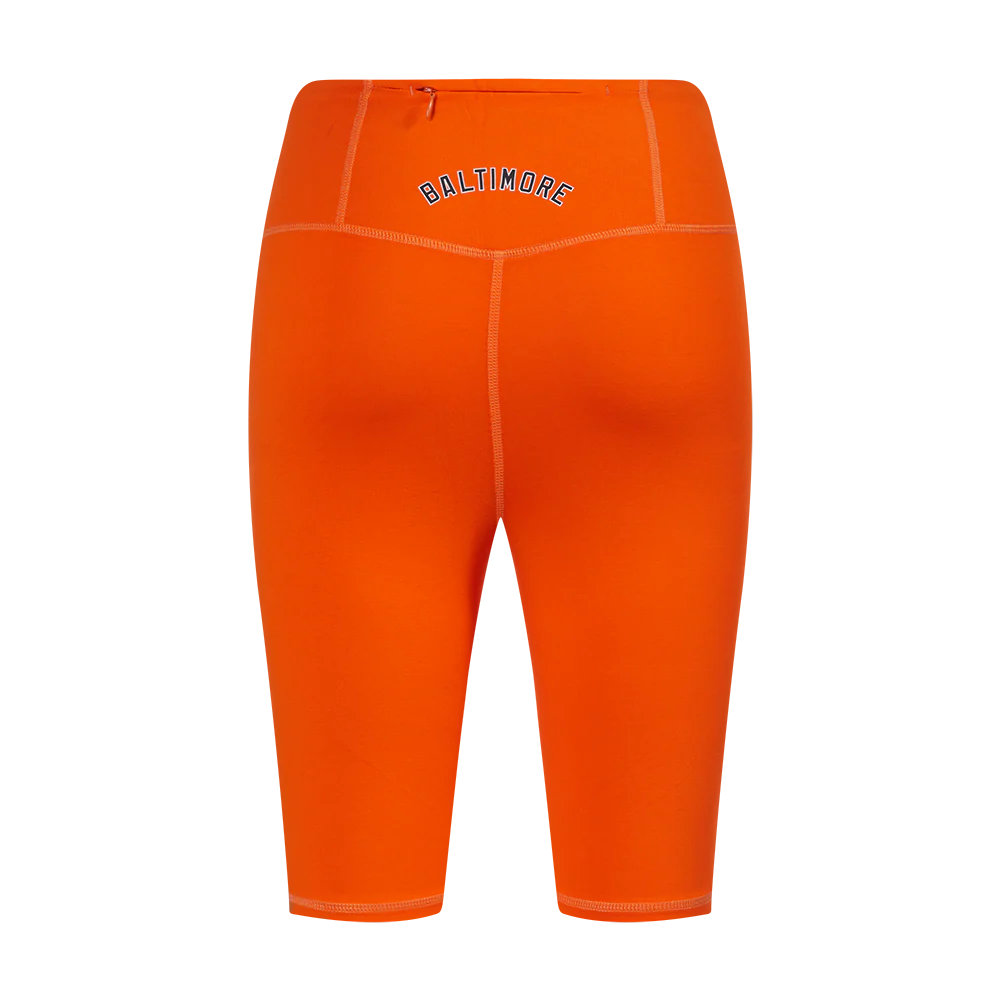MLB BALTIMORE ORIOLES CLASSIC WOMEN'S COTTON BIKE SHORT (ORANGE) - Image 3