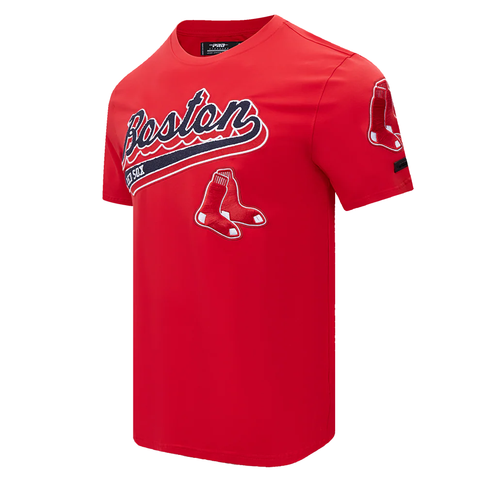 MLB BOSTON RED SOX SCRIPT TAIL MEN'S TOPS (RED) - Image 2