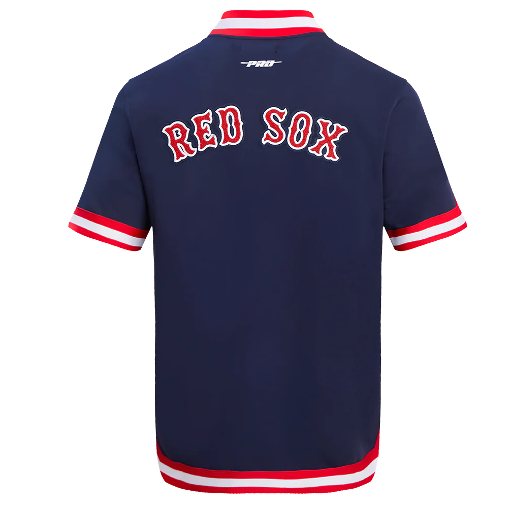 MLB BOSTON RED SOX CLASSIC MEN'S WARM UP JACKET (MIDNIGHT NAVY/RED) - Image 3
