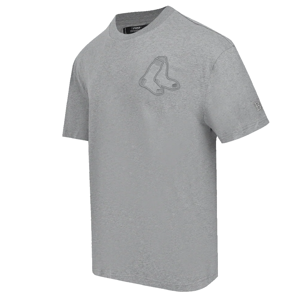 MLB BOSTON RED SOX NEUTRAL MEN'S DROP SHOULDER TOP (DARK HEATHER GRAY) - Image 2