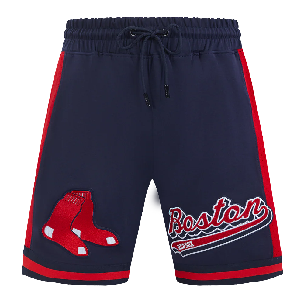 MLB BOSTON RED SOX SCRIPT TAIL MEN'S DOUBLE KNIT 2.0 SHORT (MIDNIGHT NAVY/RED/MIDNIGHT NAVY) - Image 2