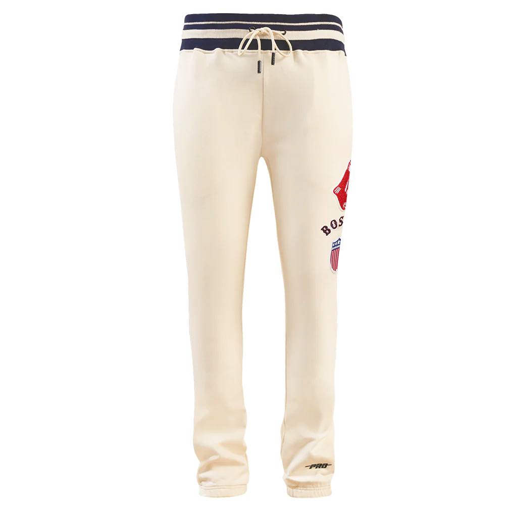 MLB BOSTON RED SOX RETRO CLASSIC MEN'S SWEATPANT (EGGSHELL/ MIDNIGHT NAVY) - Image 2