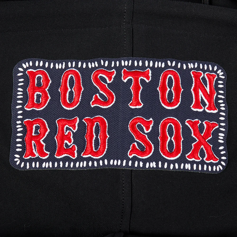 MLB BOSTON RED SOX DIY PICK STITCH MEN'S DK PO HOODIE (BLACK) - Image 5
