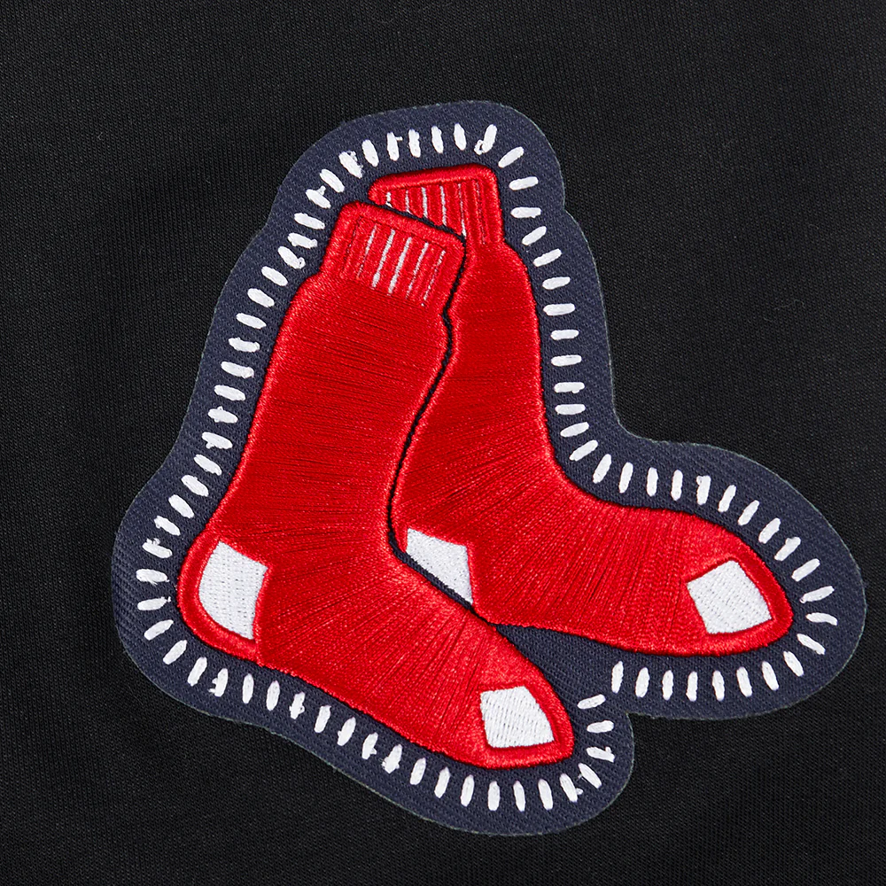MLB BOSTON RED SOX DIY PICK STITCH MEN'S DK PO HOODIE (BLACK) - Image 8