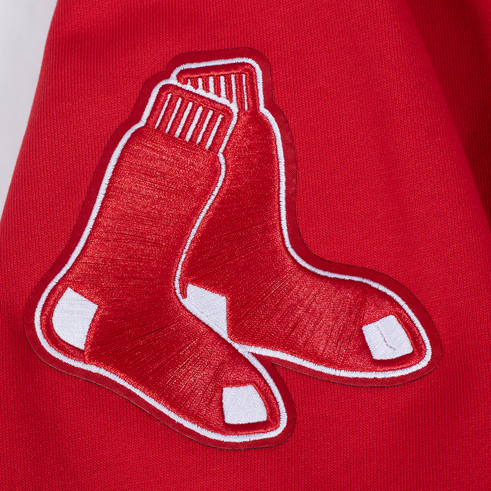 MLB BOSTON RED SOX SOUVENIR MEN'S FLEECE PULLOVER HOODIE (RED) - Image 5
