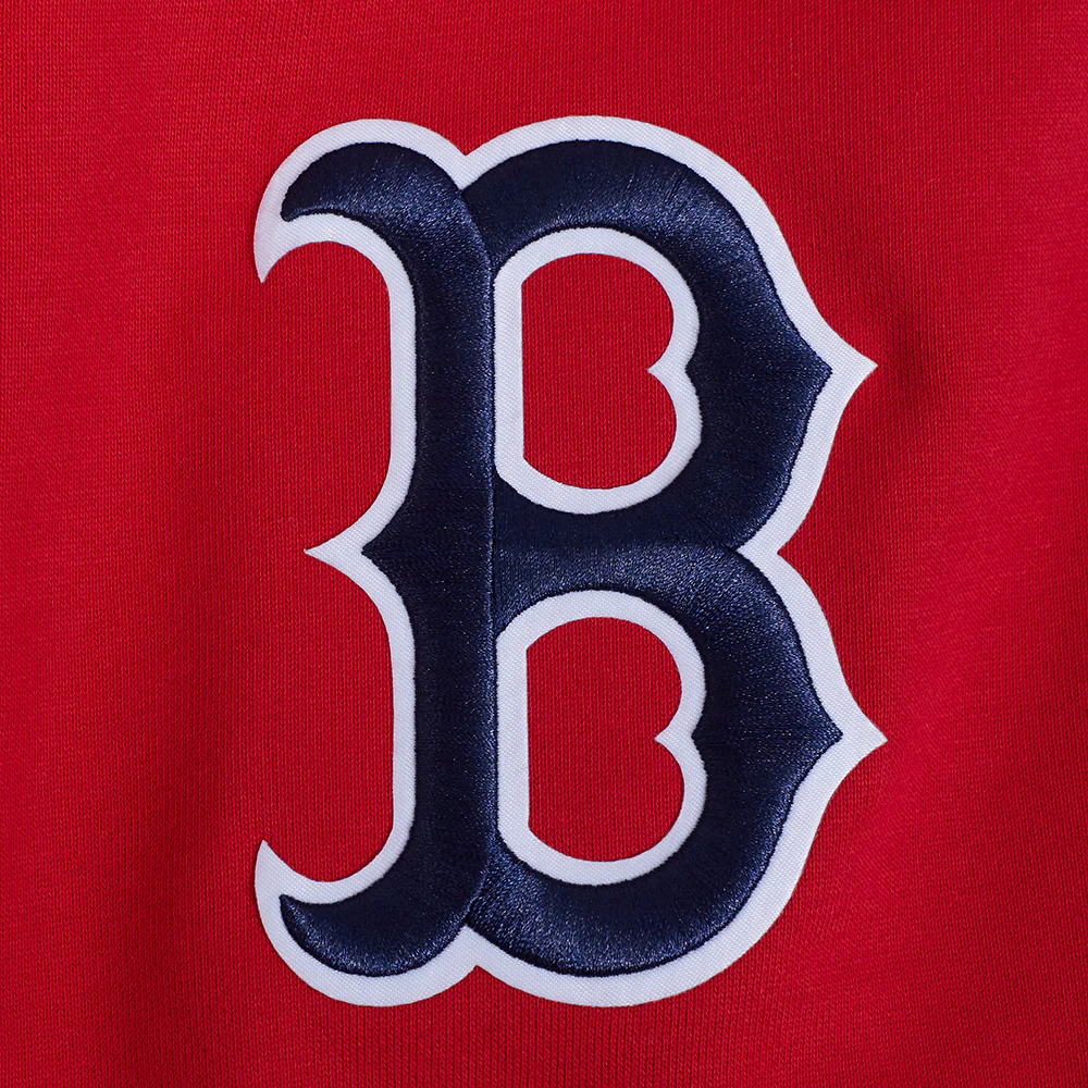 MLB BOSTON RED SOX SOUVENIR MEN'S FLEECE PULLOVER HOODIE (RED) - Image 7