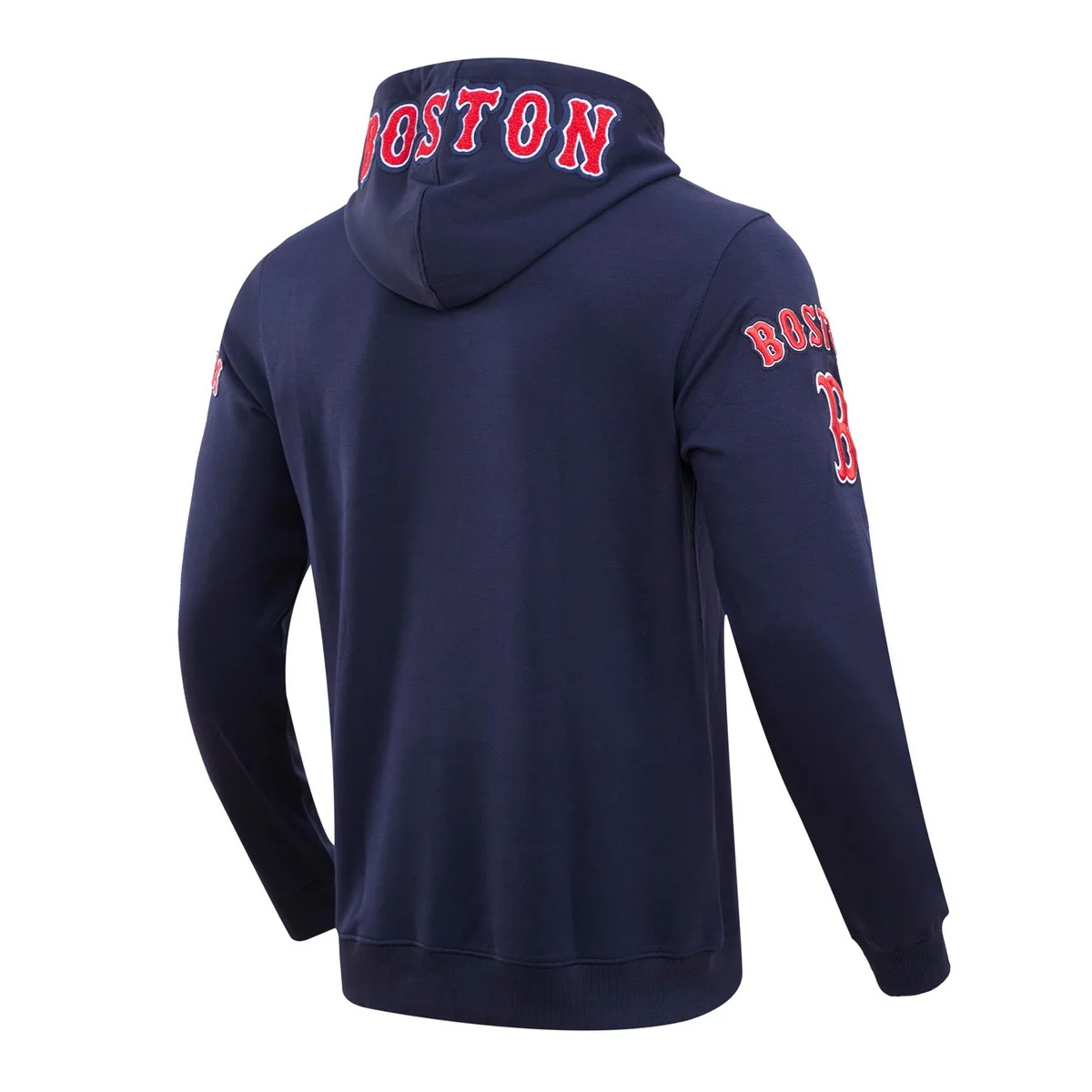 MLB BOSTON RED SOX CLASSIC CHENILLE MEN'S PULLOVER HOODIE (MIDNIGHT NAVY) - Image 5