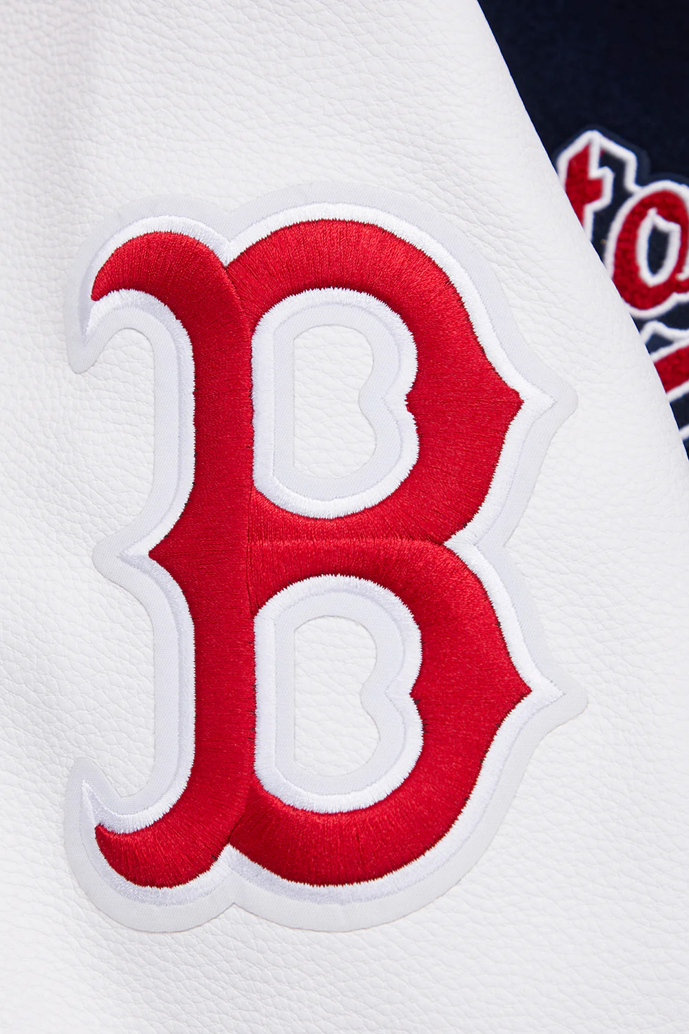 MLB BOSTON RED SOX SCRIPT TAIL MEN'S RIB WOOL VARSITY (MIDNIGHT NAVY/RED/MIDNIGHT NAVY) - Image 8