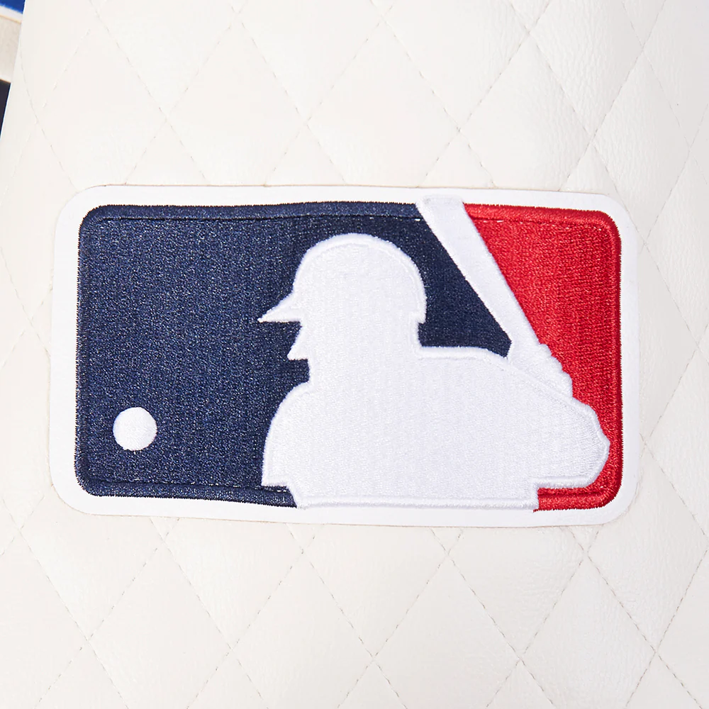 MLB BOSTON RED SOX MEN'S MOTO JACKET (EGGSHELL/ MIDNIGHT NAVY) - Image 8