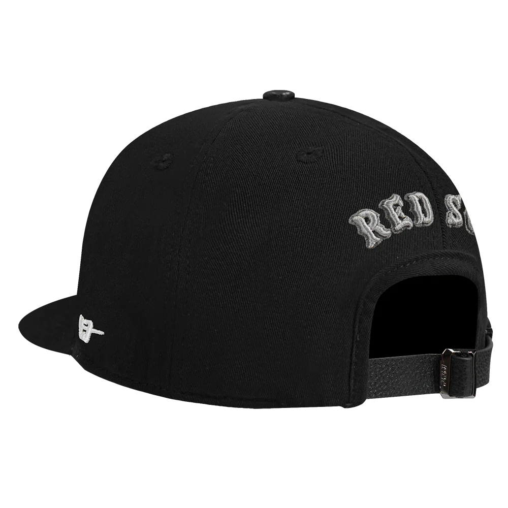 MLB BOSTON RED SOX REVERSE FRENCH TERRY WOOL BLEND PRO SIX STRAP (EGGSHELL/ BLACK) - Image 3