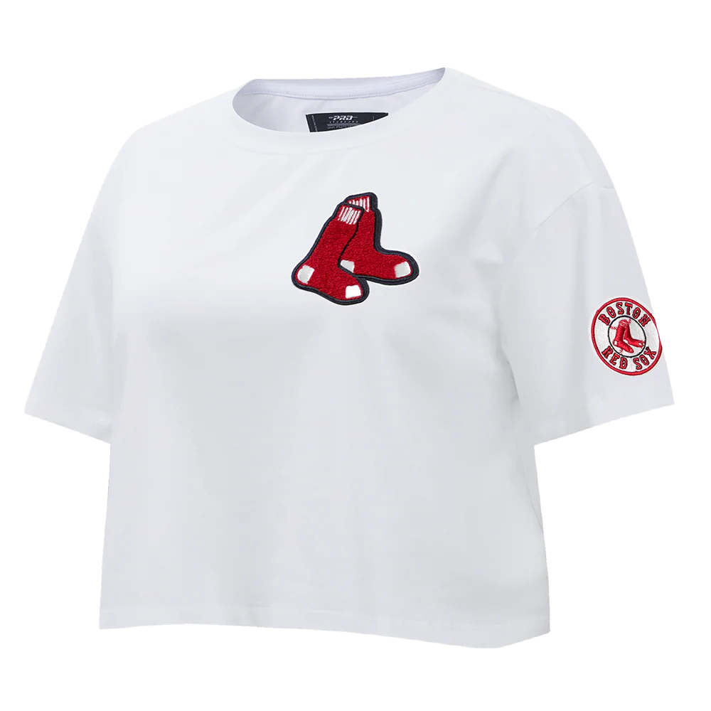MLB BOSTON RED SOX CLASSIC WOMEN'S BOXY TOP (WHITE) - Image 2