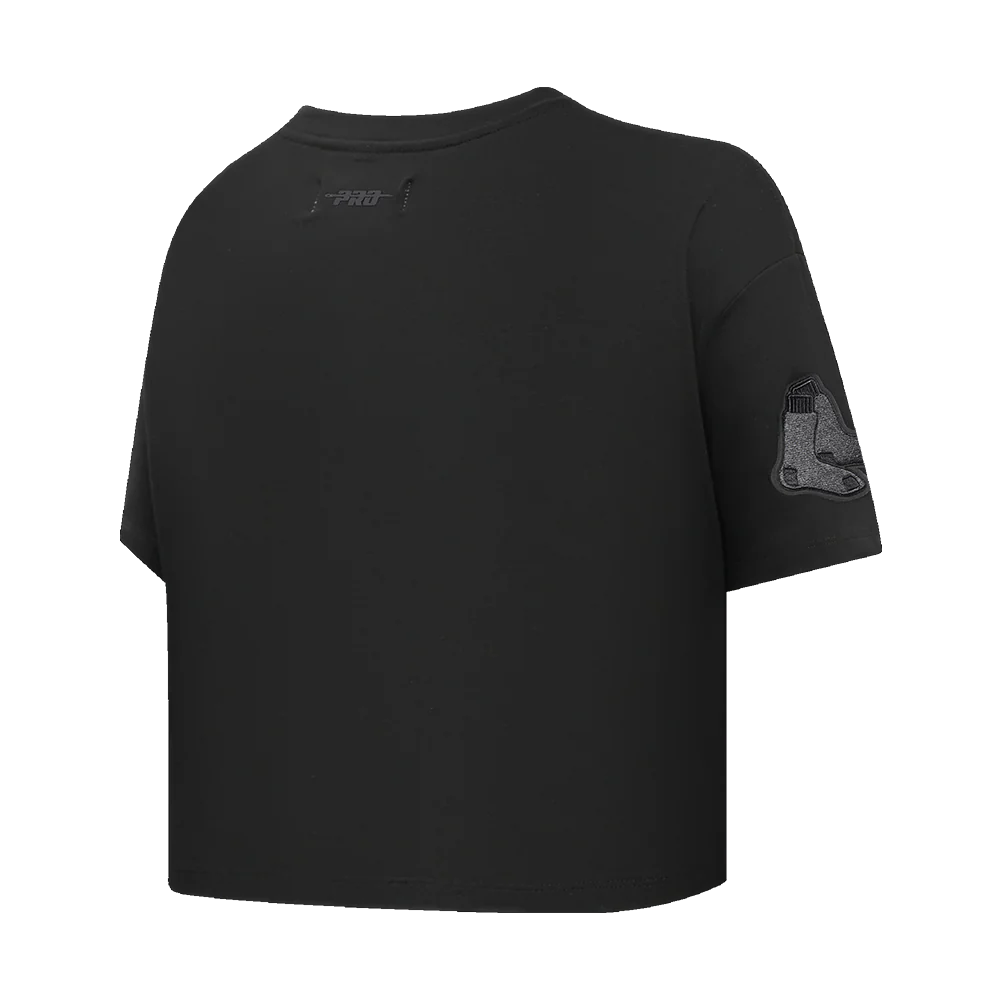 MLB BOSTON RED SOX NEUTRAL WOMENS BOXY TOP (BLACK) - Image 4