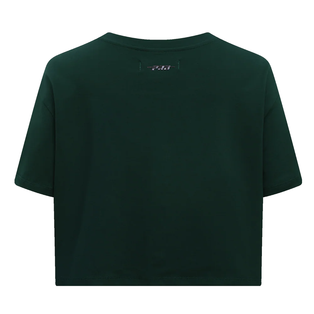 MLB BOSTON RED SOX NEUTRAL WOMEN'S BOXY TOP (FOREST GREEN) - Image 3