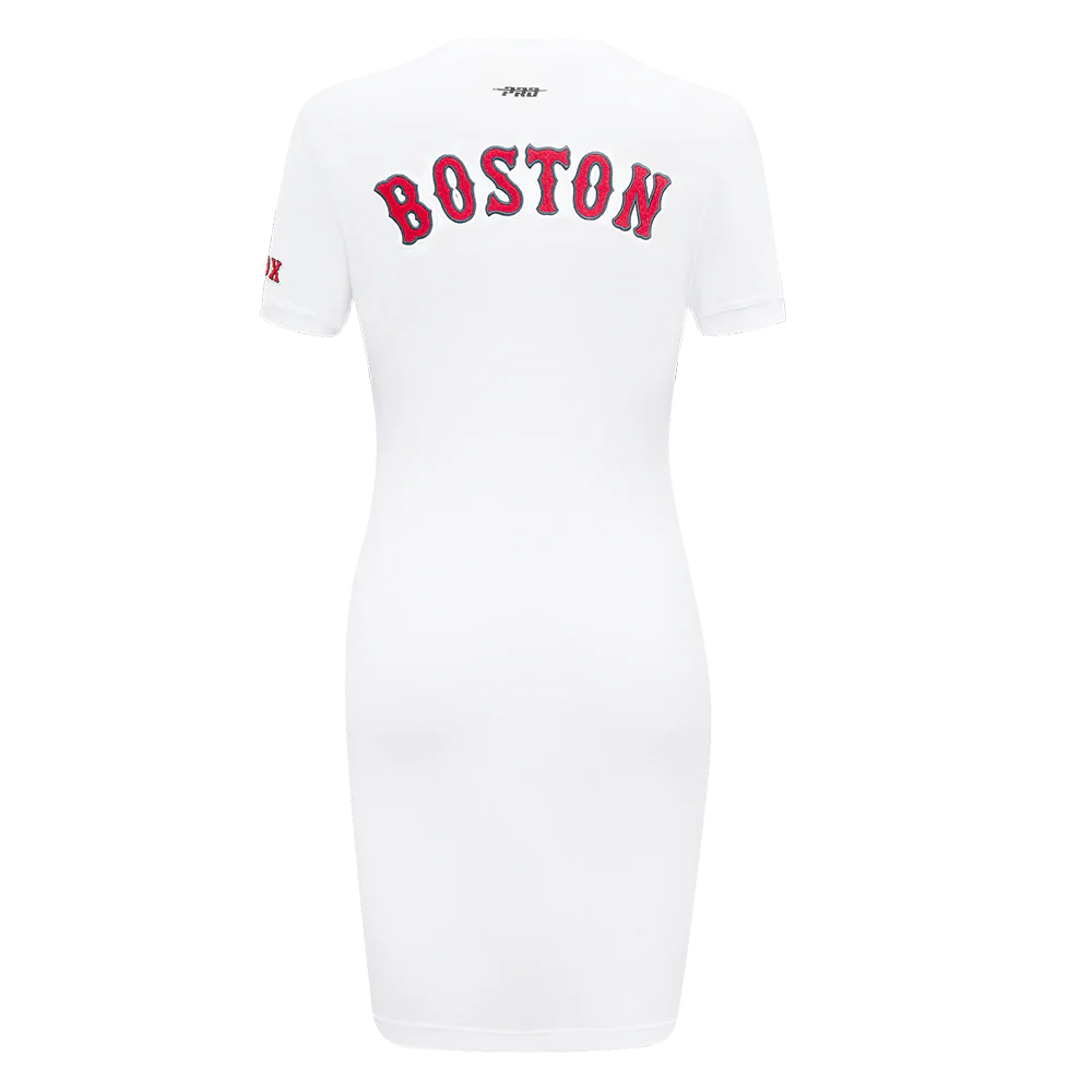 MLB BOSTON RED SOX CLASSIC WOMEN'S BODYCON DRESS (WHITE) - Image 3