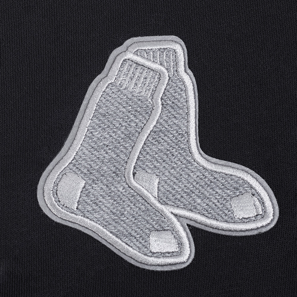 MLB BOSTON RED SOX REVERSE FRENCH TERRY WOMEN'S FLEECE CREWNECK (BLACK) - Image 11