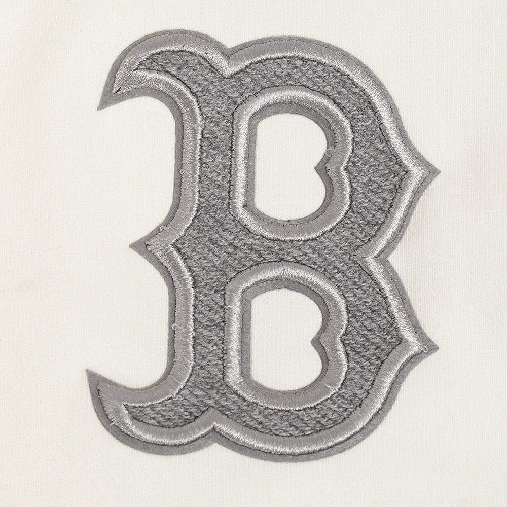 MLB BOSTON RED SOX REVERSE FRENCH TERRY WOMEN'S FLEECE CREWNECK (EGGSHELL) - Image 9
