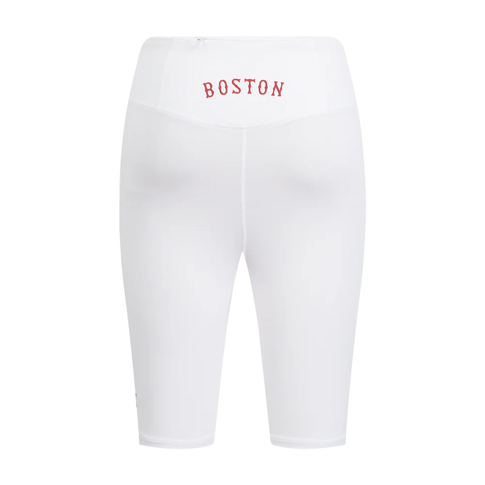 MLB BOSTON RED SOX CLASSIC WOMEN'S COTTON BIKE SHORT (WHITE) - Image 4
