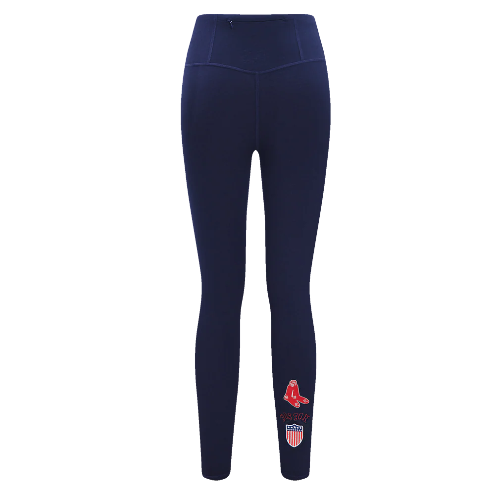 MLB BOSTON RED SOX RETRO CLASSIC WOMEN'S JERSEY LEGGING (MIDNIGHT NAVY) - Image 4