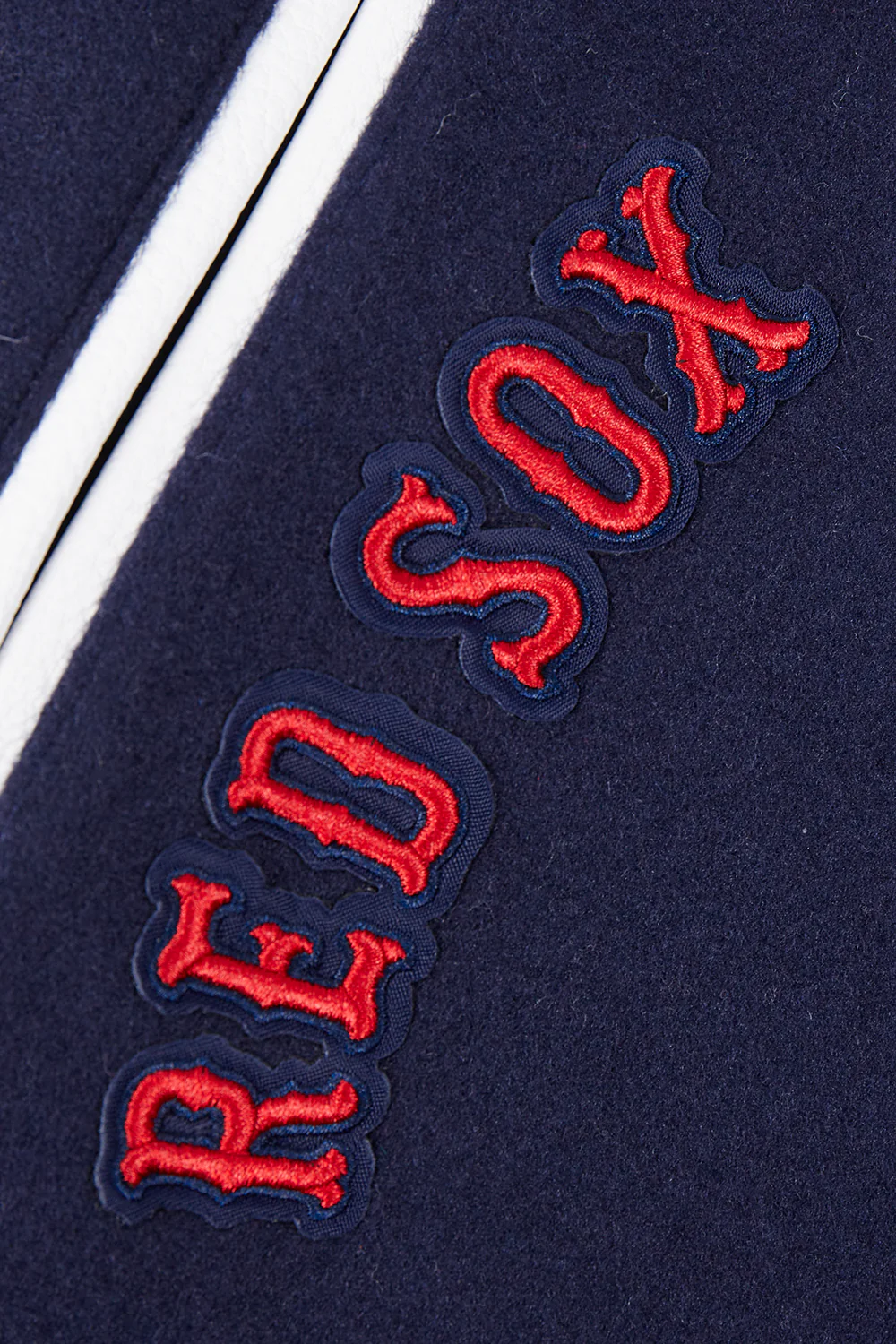 MLB BOSTON RED SOX RETRO CLASSIC WOMEN'S RIB WOOL VARSITY JACKET (MIDNIGHT NAVY/RED/MIDNIGHT NAVY) - Image 5