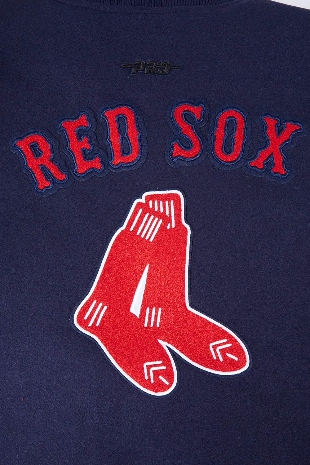 MLB BOSTON RED SOX RETRO CLASSIC WOMEN'S RIB WOOL VARSITY JACKET (MIDNIGHT NAVY/RED/MIDNIGHT NAVY) - Image 8