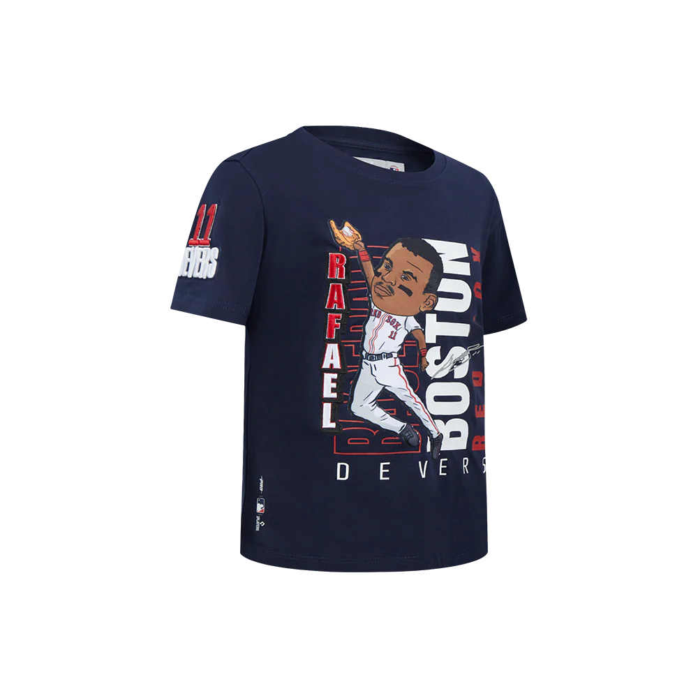 MLB BOSTON RED SOX RAFAEL DEVERS  #11 REMIX AVATAR LITTLE BOYS SHORT SLEEVE TOP (MIDNIGHT NAVY) - Image 3