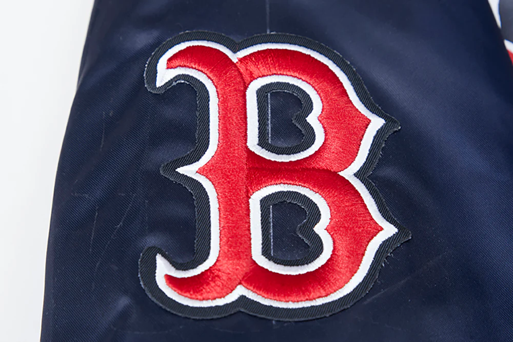 MLB BOSTON RED SOX CLASSIC WOMEN'S SATIN JACKET (MIDNIGHT NAVY) - Image 6