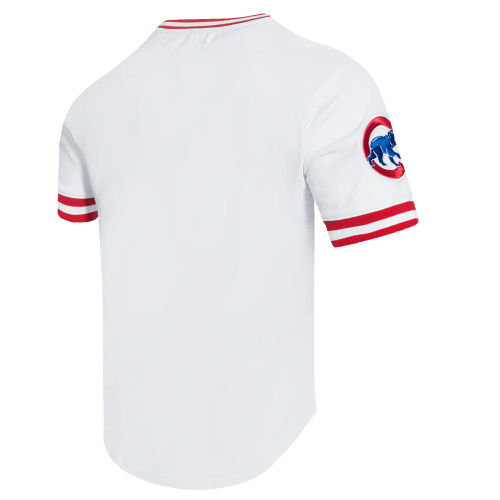 MLB CHICAGO CUBS CLASSIC CHENILLE MEN'S DOUBLE KNIT TOP (WHITE/RED) - Image 4