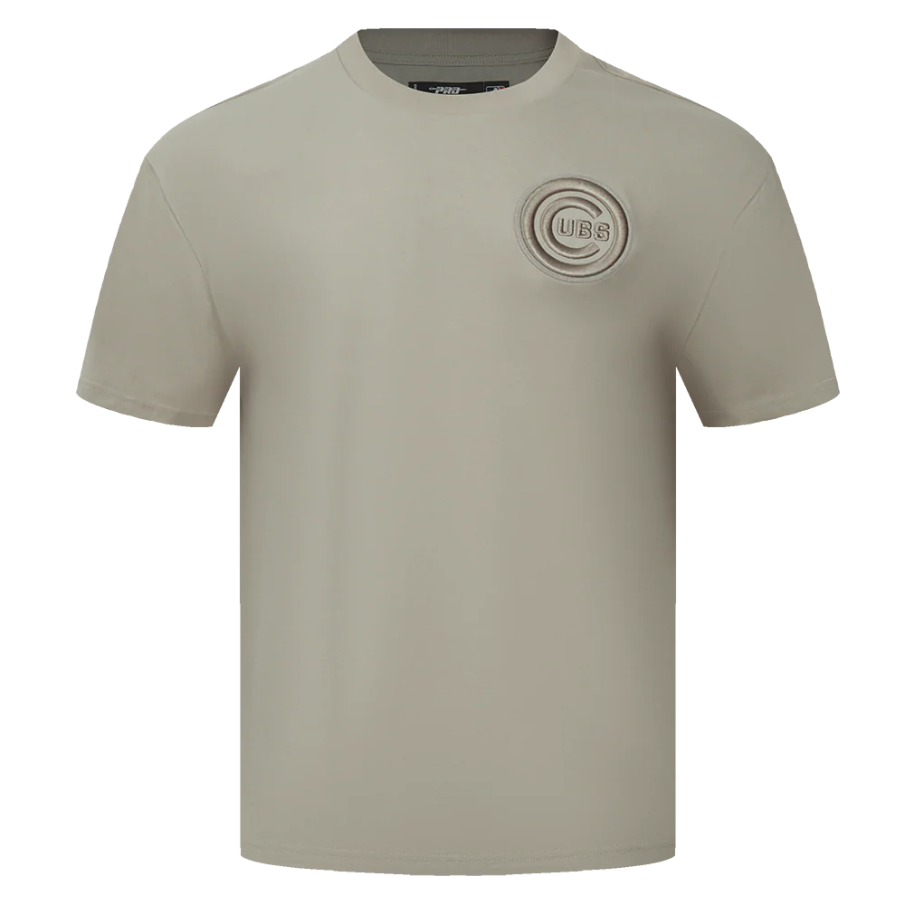 MLB CHICAGO CUBS NEUTRAL MEN'S DROP SHOULDER TOP (TAUPE)