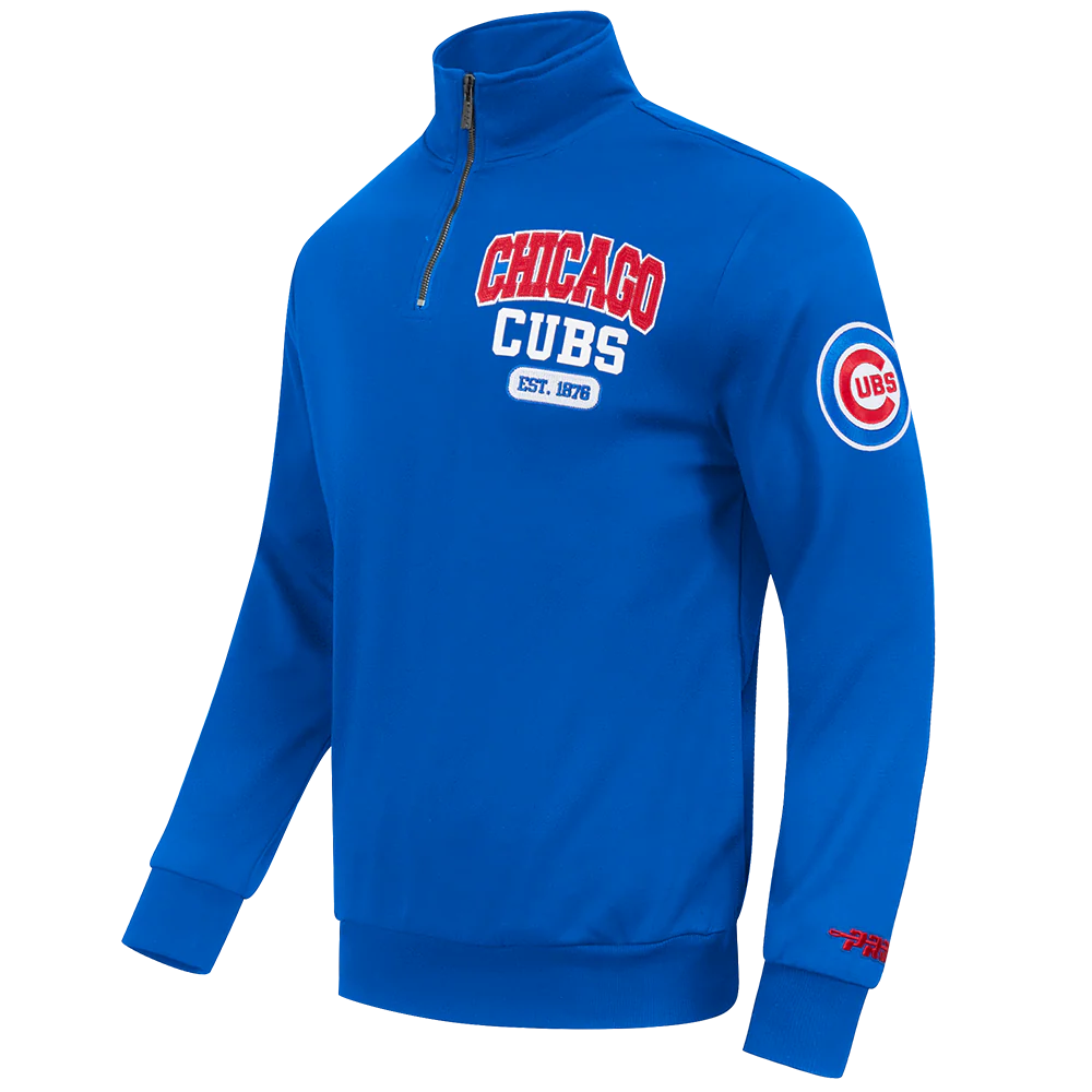 MLB CHICAGO CUBS CITY ARCH MEN'S FLC 1/4 ZIP (ROYAL BLUE) - Image 3