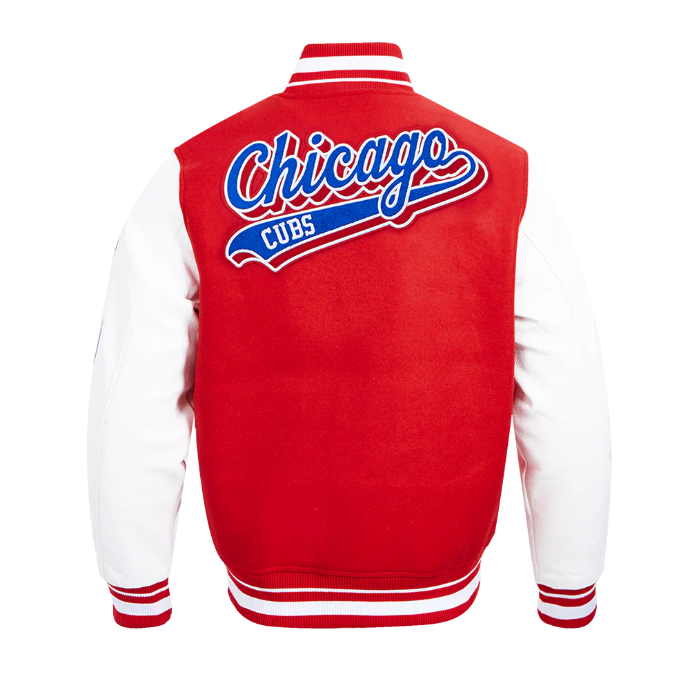 MLB CHICAGO CUBS SCRIPT TAIL MEN'S RIB WOOL VARSITY (RED/WHITE) - Image 4