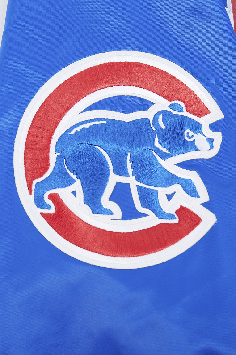 MLB CHICAGO CUBS SCRIPT TAIL MEN'S SATIN JACKET (ROYAL BLUE/RED) - Image 7