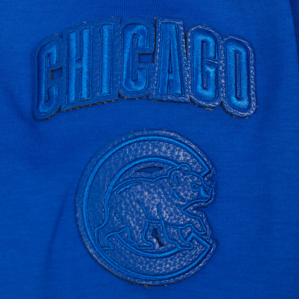 MLB CHICAGO CUBS TRIPLE TONAL WOMEN'S DOUBLE KNIT FULL ZIP HOODIE (ROYAL BLUE) - Image 6
