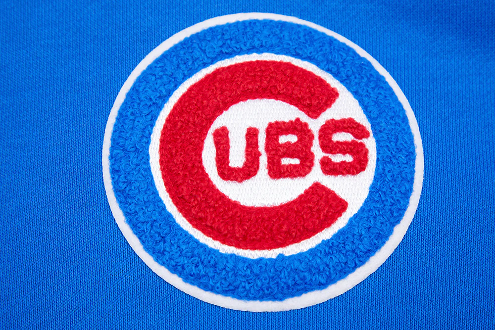 MLB CHICAGO CUBS CLASSIC WOMEN'S CROPPED PULLOVER HOODIE (ROYAL BLUE) - Image 7