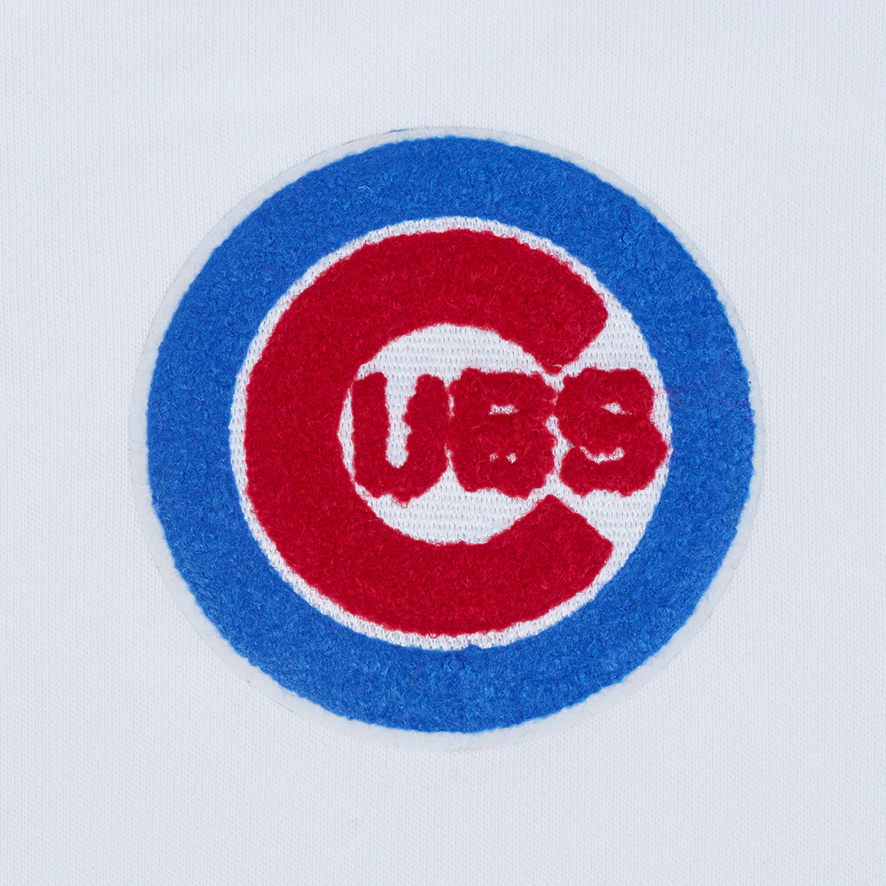 MLB CHICAGO CUBS CLASSIC WOMEN'S CROPPED PULLOVER HOODIE (WHITE) - Image 5