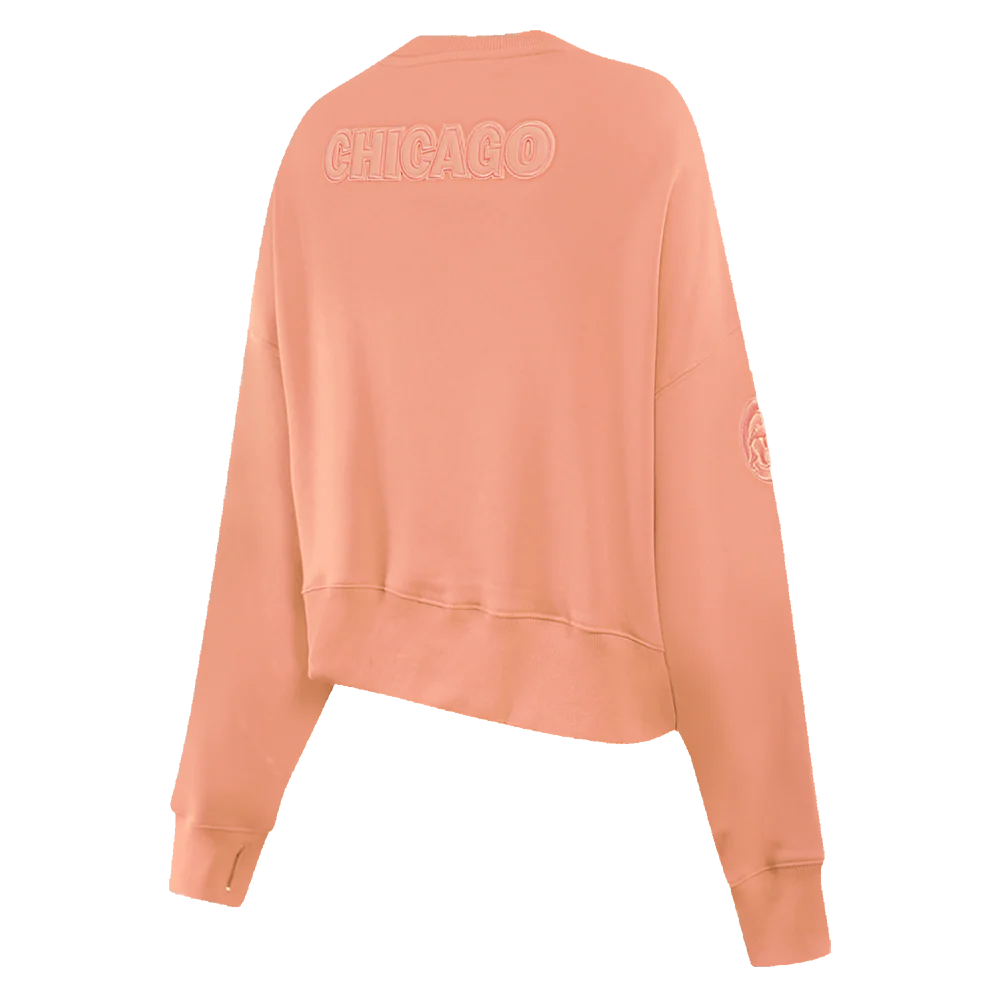 MLB CHICAGO CUBS NEUTRAL FLEECE CREWNECK (GUAVA) - Image 4