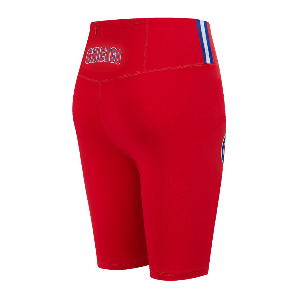 MLB CHICAGO CUBS CLASSIC WOMEN'S COTTON BIKE SHORT (RED) - Image 3
