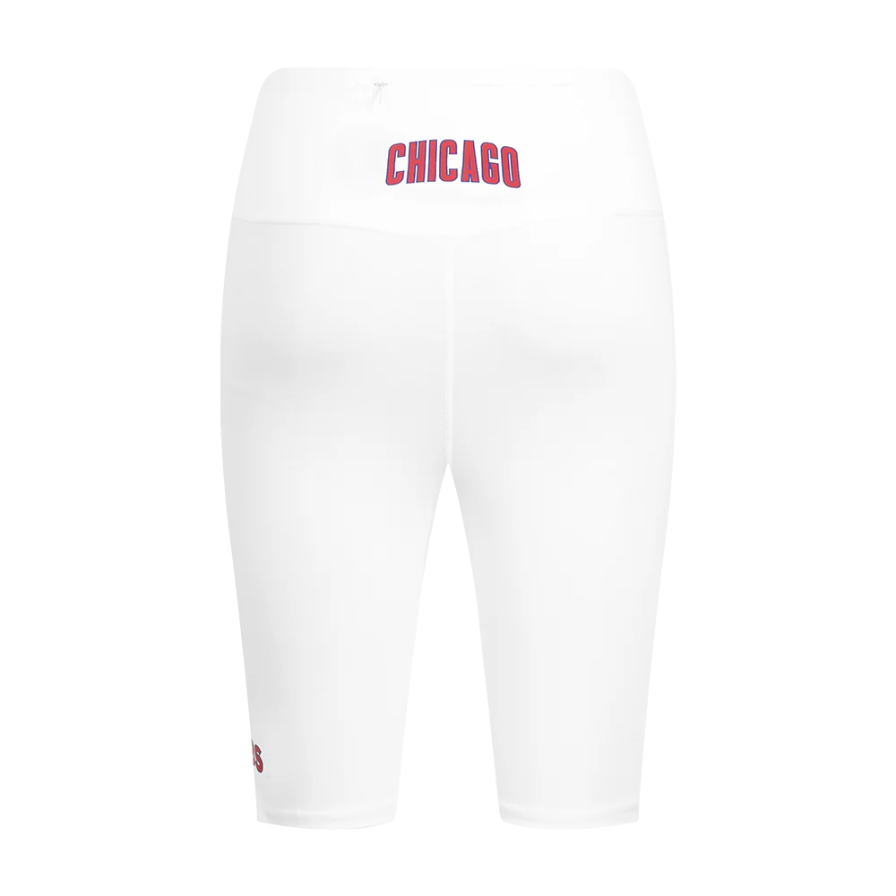 MLB CHICAGO CUBS CLASSIC WOMEN'S COTTON BIKE SHORT (WHITE) - Image 4